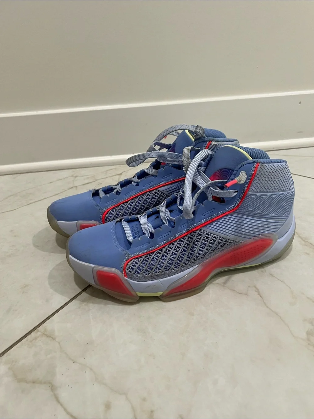 Air Jordan Blue Fadeaway 38 Sneakers Size 10 US